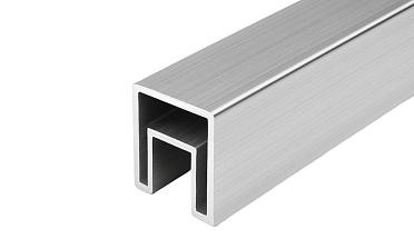 Труба 40х40 мм с пазом 24 х 24 под стекло, 6м, алюминиевый, неанод Фk856-2 AL купить в Самаре