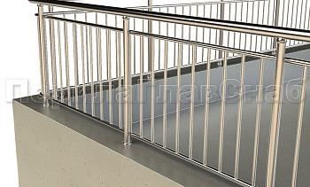 Ограждение кровли с вертикальным заполнением в Самаре. Готовые проекты ПерилаГлавСнаб