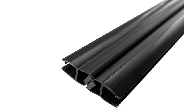 Комплект уплотнителей для стекла 8мм (2 шт.), стекло-стекло, с магнитом 135°, 2,2 м.черный непрозрачный t208 BL-U