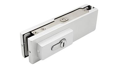 Замок для стеклянной двери угловой с круглым ригелем комплект, под алюминий t150 AL купить в Самаре