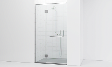 Комплект фурнитуры для душевой перегородки в проеме на профиле с глухим стеклом и дверью t561-1 купить в Самаре