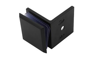  Коннектор для душевой кабины стена-стекло 90°, 45х45, цинк, черный, вырез 69 t732 BZn купить в Самаре