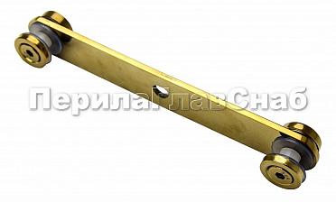 Стеклодержатель пластинчатый 3хМ8, по центрам 170х5 мм, полированный, шайбы 5 мм литые, под стекло 6-12 мм, (AISI 304), под золото Фk023-88 купить в Самаре