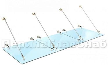 Комплект фурнитуры для козырька 1200х3700 (на вантах/тягах) k671-12-37 купить в Самаре