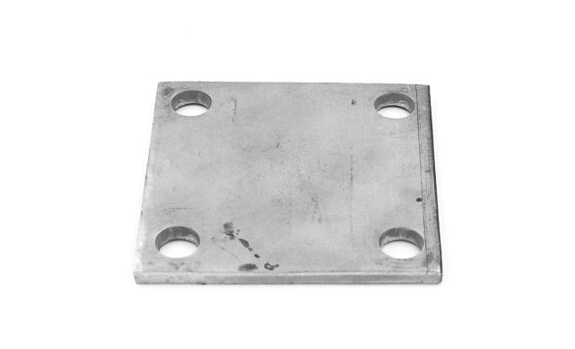 Фланец стойки 75х75х5 (4.3), AISI 304 #200, 4 отв. М10 (аналог Ф-0115) k115-5 2