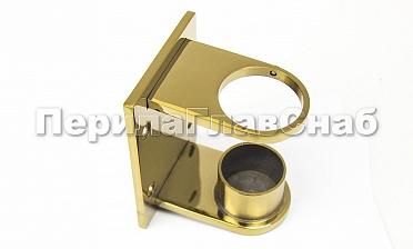 Боковой крепеж С-пластина стакан для Ø38.1 мм, под золото (AISI 304) Фk339-88 купить в Самаре