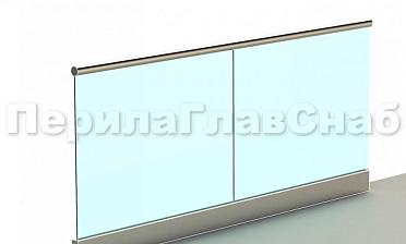 Ограждение с поручнем с пазом в зажимном профиле купить в Самаре