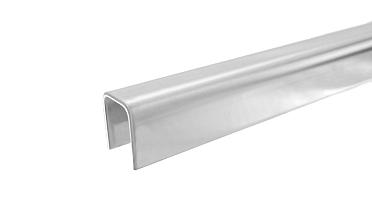 Профиль П-образный, L=2000 мм, t=1.5 мм, для стекла 12 мм, полир. (AISI 304) Ф-0454 купить в Самаре