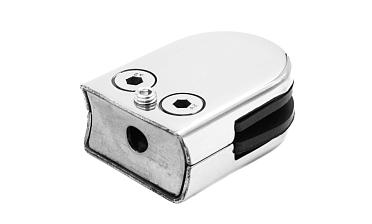 Стеклодержатель штампованный под стекло 8мм (4+4 мм), под стойку Ø38.1 мм 40х22х54, полированный (AISI 304) k538-2 купить в Самаре