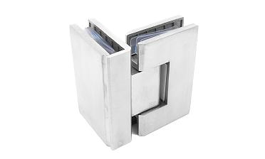 Петля для душевой стекло-стекло 90х55 мм, 90°, нержавеющая сталь AISI 304, шлифованная t304-2 SSS купить в Самаре