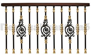 Латунные перила для лестниц серии – Намибия L07 в Самаре. Готовые проекты ПерилаГлавСнаб