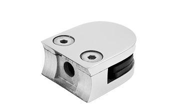 Стеклодержатель литой под стекло 8 мм (4+4 мм), под стойку Ø38.1 мм, (40х22х49), полированный AISI 316 k001-5 купить в Самаре