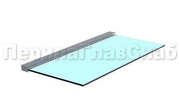 Козырек на алюминиевом профиле ,вынос до 950мм, k671-100 купить в Самаре