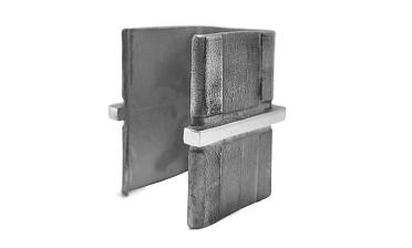 Соединитель для поручня 40х40 мм с пазом, полированный (AISI 304) Фk545-2 купить в Самаре