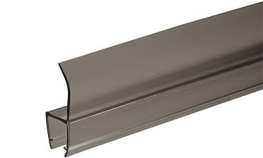 Уплотнитель для стекла 8мм, полупрозрачный черный, 180°, стекло-стекло 2,2 м  t204-2 BL купить в Самаре