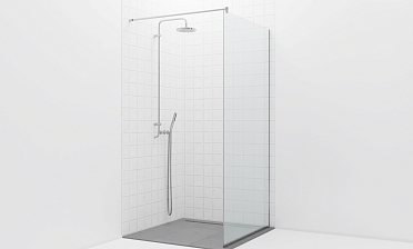 Стационарная душевая перегородка на профиле t581-1 купить в Самаре