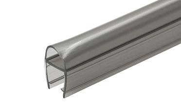 Уплотнитель для стекла 8мм, полупрозрачный черный, дверь-стекло 2,2 м t212-2 BL купить в Самаре