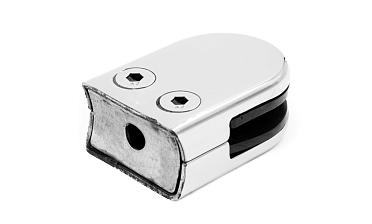 Стеклодержатель штампованный полированный под стекло 10 мм, под стойку Ø38.1 мм, (AISI 304) 40х22х53 k038-10 купить в Самаре