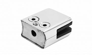 Стеклодержатель штампованный  под стекло 8 мм (4+4 мм), квадратный, под стойку Ø38.1 мм (40х24х48), полированный (AISI 304) k351 купить в Самаре