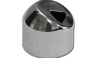 Наконечник штампованный (СПС) косой 30° на трубу Ø25 мм, для поручня Ø38.1 мм, полированный, нержавеющий, AISI 201, k072-3 купить в Самаре