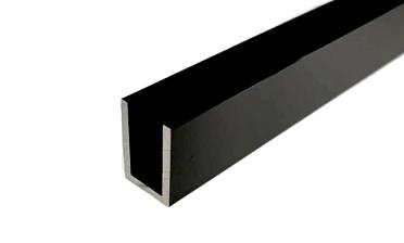 П-образный профиль 19x13, L=2200, под стекло 8 мм, алюминий анодированный в черный глянцевый t756 AND BL купить в Самаре