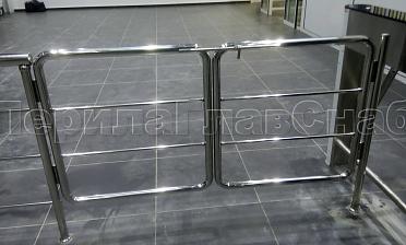 Нержавеющие двустворчатые калитки с горизонтальным заполнением купить в Самаре