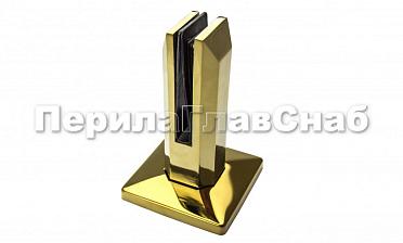 Стеклодержатель литой напольный, плоский 50х50х160 мм, полированный, под золото (AISI 304) Фk275-88 купить в Самаре