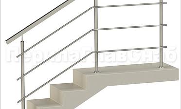 Три ригеля на сварке, квадратный поручень и круглые стойки купить в Самаре