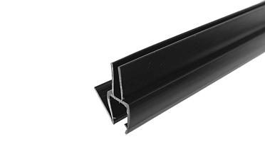 Уплотнитель для стекла 8 мм, блэк ультра - непрозрачный черный, пол-стекло 2200 мм t206-2 BL-U купить в Самаре