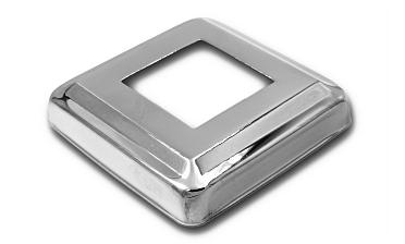 Низ стойки фигурный под трубу 40х40 мм, 82х82х0.8, высота 19 мм, полированный (AISI 304) k030 купить в Самаре