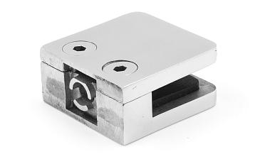 Стеклодержатель литой, под стекло 8 мм. 4+4 мм. на плоскость 42х22,5х42  полированный (AISI 304) k003 купить в Самаре