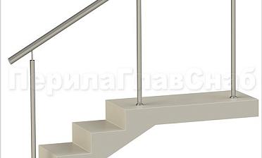 Нержавеющие ограждения без ригелей для крыльца купить в Самаре