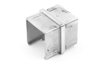 Соединитель для поручня с пазом 40х40 мм, полированный, (AISI 304) k545 купить в Самаре