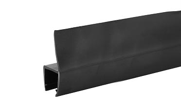 Уплотнитель для стекла 8 мм, непрозрачный черный, 180°, стекло-стекло 2200 мм t204-2 BL-U купить в Самаре