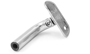 Держатель поручня выносной на стойку, с регул. ложементом под Ø38.1 мм, резьба внутр. М8, шлифованный, (aisi 304) k261-2 купить в Самаре