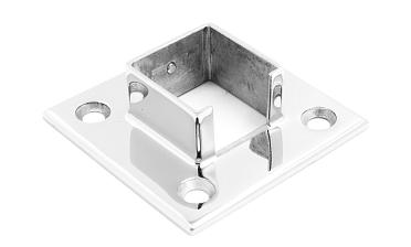 Фланец для трубы с пазом 40х40 мм, полированный, литой (AISI 304) k554 купить в Самаре