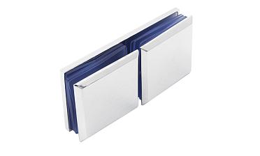 Коннектор для душевой кабины стекло-стекло 180° 45х45 мм латунь-хром, полированный t734 PC купить в Самаре