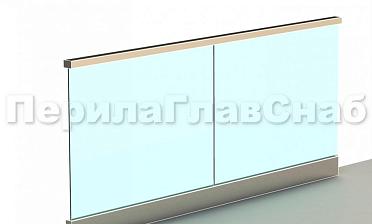 Ограждение с профильным поручнем с пазом в зажимном профиле купить в Самаре