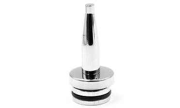 Наконечник палец (солдатик) с системой фиксации из алюминия в стойке Ø38.1х1.5 мм, полированный, нержавеющий (AISI 304) k041-2 купить в Самаре