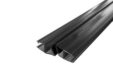 Комплект уплотнителей для стекла 8мм (2 шт.), стекло-стекло, с магнитом 135°, 2,2 м.черный прозрачный t208 BL купить в Самаре