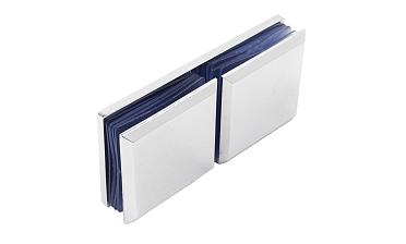 Коннектор для душевой кабины стекло-стекло 180° 45х45 мм цинк-хром полированный t734 PZn купить в Самаре