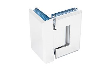 Петля для душевой кабины стекло-стекло 90° 90х55 мм латунь-хром, полированная t304 PC купить в Самаре