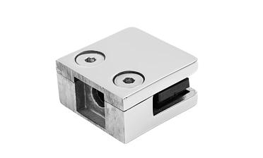 Стеклодержатель литой квадратный с вставками под стекло 8-10 мм, 4+4, на плоскость 41х22х42, полированный (AISI 304) k003-10 купить в Самаре