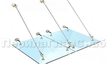 Комплект фурнитуры для козырька 1200х1800 (на вантах/тягах) k671-12-18 купить в Самаре