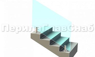 Ограждение без поручня на министойках на лестнице купить в Самаре