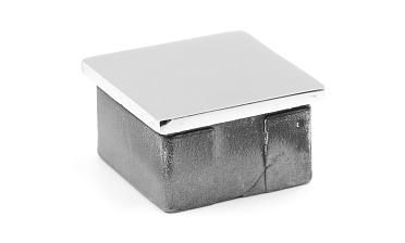 Заглушка для профильной трубы 40х40 мм, литая, полированная, хром (AISI 304) k224-3 купить в Самаре