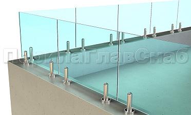 Ограждение для кровли на несущем стекле и министойках купить в Самаре