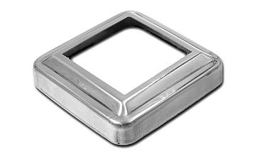 Низ стойки фигурный под трубу 40х40 мм, 64.5х64.5, высота 15 мм, полированный (AISI 304) k396 купить в Самаре