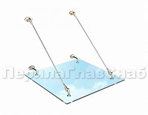 Готовые цельностеклянные козырьки купить в Самаре