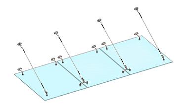 Комплект фурнитуры для козырька 1500х3700 (на вантах/тягах) k671-15-37 купить в Самаре